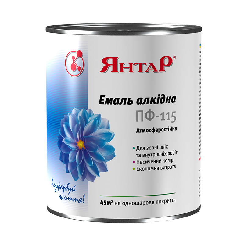 Емаль алкідна Янтар ПФ-115, глянець 0,9кг